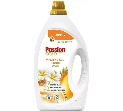 Гель для прання Passion Gold Color Exotic 3.52 л 88 циклів прання