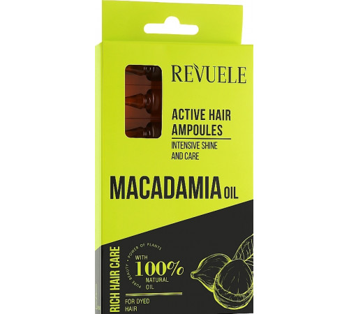 Активные ампулы для волос Revuele с маслом Макадамии 8 х 5 мл