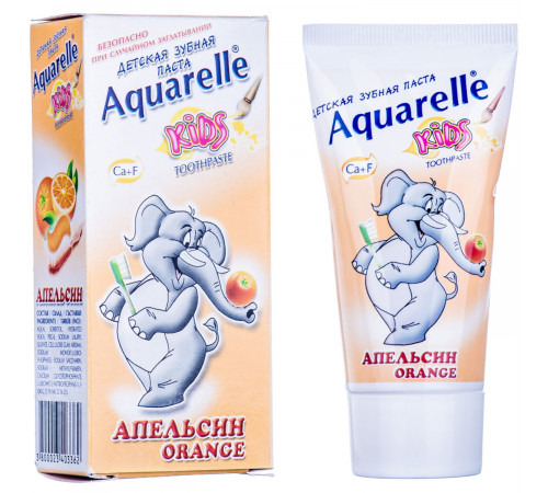 Зубна паста для дітей Aquarelle Kids Апельсин 50 мл
