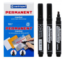 Перманентный маркер Centropen 8576 скошенный Черный 1-4.6 мм