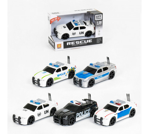 Машинка WY 500 A/B/C/D/E Поліція (світло маячків, звук, інерція)