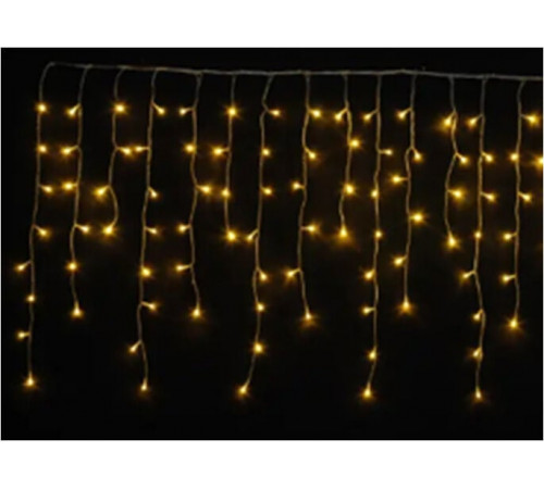 Гірлянда шторка С 61483-20 Y (4 метри, 100 лампочок, жовте світло, від батарейок, 2 режими)