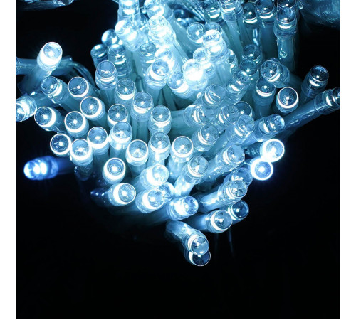 Гірлянда С 61479 (100 ліхтариків, 9 метрів, на батарейках, біле світло, 1 режим)