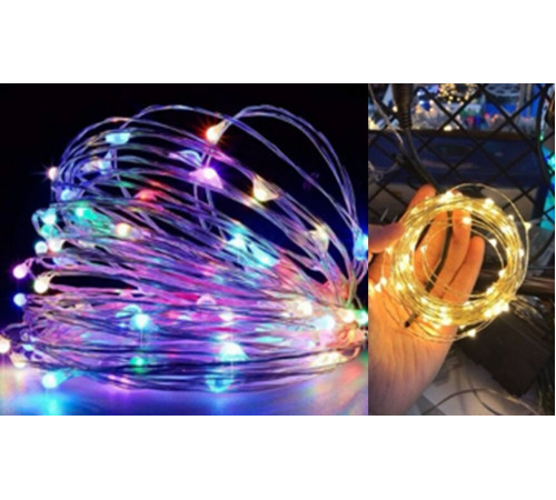 Гірлянда світлодіодна C 61485-25 Y (8.2 метрів, на батарейках, жовте світло, 1 режим)