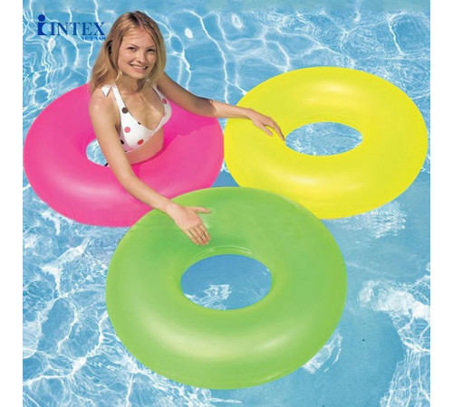 Круг для плавания Intex 59262NP однотонный 91 см Круг для плавания Intex 59262NP однотонный 91 см