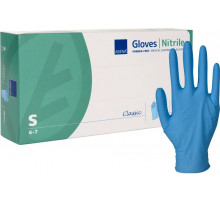 Перчатки нитриловые неопудренные голубые Abena S 100 шт
