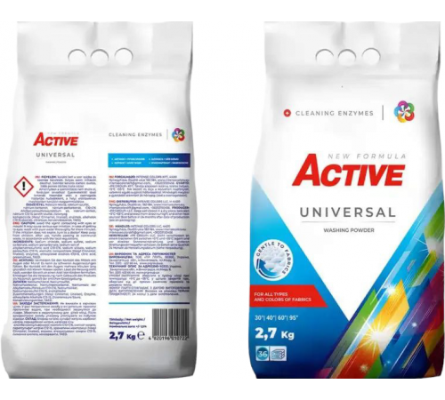 Пральний порошок Active Universal 2.7 кг 36 циклів прання