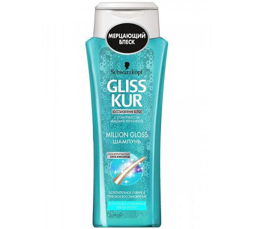 Шампунь Gliss Kur Million Gloss для тусклых и лишенных блеска волос 400 мл