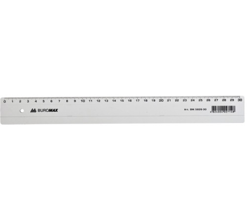 Линейка пластиковая прозрачная Buromax ВМ.5826-30 30 см