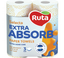 Бумажные полотенца Ruta Selecta Extra Absorb 3 слоя 2 шт