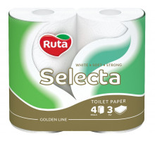 Папір туалетний Ruta Selecta 3 шари 4 рулони