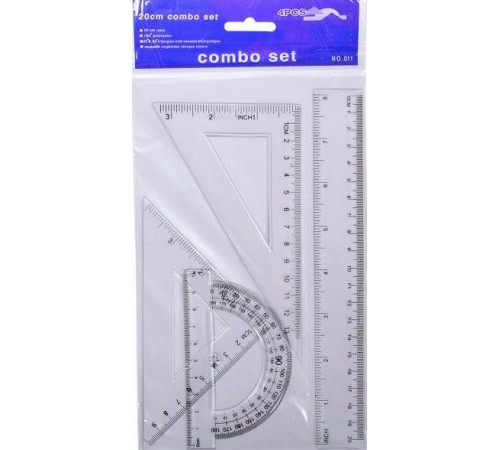 Набір канцелярський 002 Combo 20 см 4 предмети