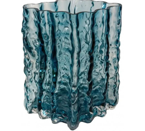 Ваза скляна Vittora VT-V-0003 Сапфір синя 20.5 см