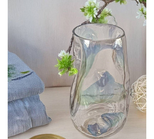 Ваза скляна Vittora VT-V-0005 Аметист бензиновий 27.5 см