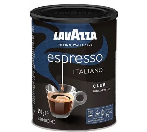 Кофе молотый LavAzza Espresso Italiano Club 250 г жб