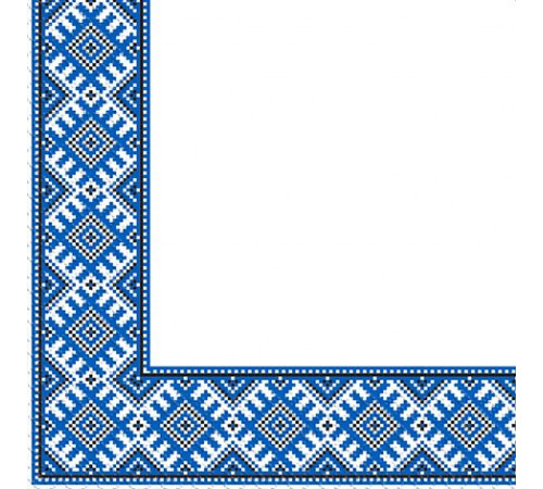 Серветка Марго Вишиванка синя Етно 2 шари 33х33 см 50 шт
