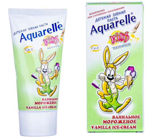 Зубна паста для дітей Aquarelle Kids Ванільне Морозиво 50 мл