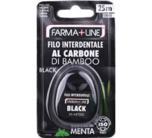 Зубна нитка Farma+Line з бамбуковим вугіллям 25 м