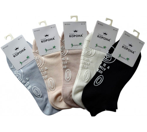 Шкарпетки жіночі короткі Корона ВY5531 бамбук розмір 36-41