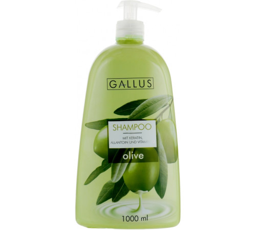 Шампунь для волосся Gallus Olive з дозатором 1000 мл