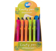 Ручка шариковая автоматическая YES 411967 Lucky pen 0.7 мм
