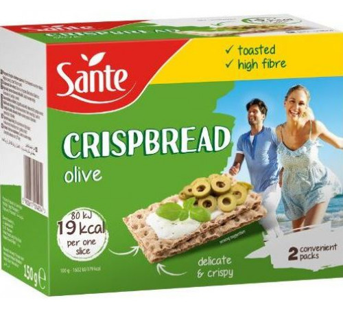 Хлебцы хрустящие Sante Olive 150 г