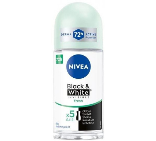 Дезодорант шариковый женский Nivea Black & White Invisible Fresh 50 мл