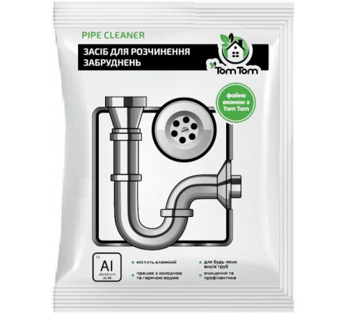 Засіб для розчинення забруднень в каналізації Tom Tom Pipe Cleaner 70 г
