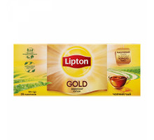 Чай Lipton Gold Черный в пакетиках 25 штук 50 г