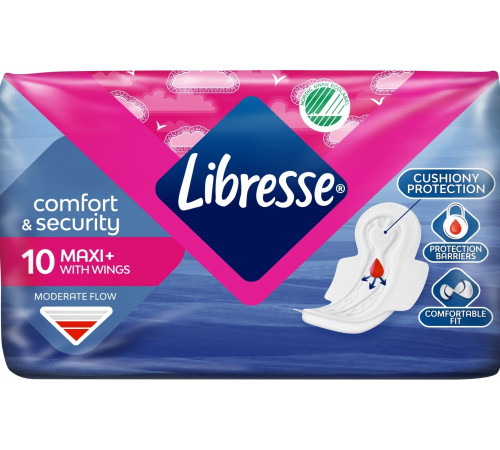 Гігієнічні прокладки Libresse Comfort & Security Maxi Normal 10 шт