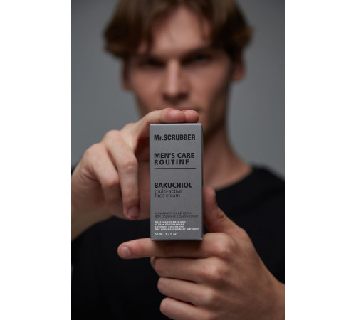 Мультиактивний крем для обличчя з бакучіолом Mr.Scrubber Men's Care Routine 50 мл