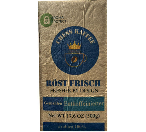 Кава мелена без кофеїну Chess Kaffee Entkoffeinierter 500 г