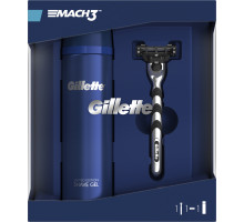 Подарочный набор Gillette Mach3 Бритва Gillette Mach3 + Гель для бритья Gillette Fusion  Ultra Sensitive 200 мл
