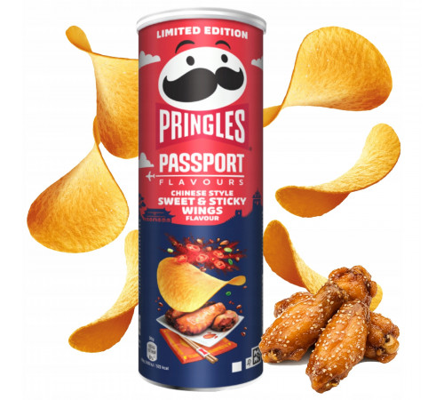 Чіпси Pringles Chinese Style Sweet & Sticky Wings 165 г Чіпси Pringles Chinese Style Sweet & Sticky Wings 165 г