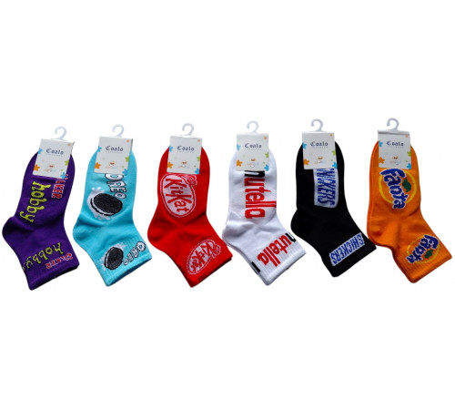 Дитячі шкарпетки Coalo СТ5023 розмір 4-6 з принтом Солодощі та напої (10 шт/уп)