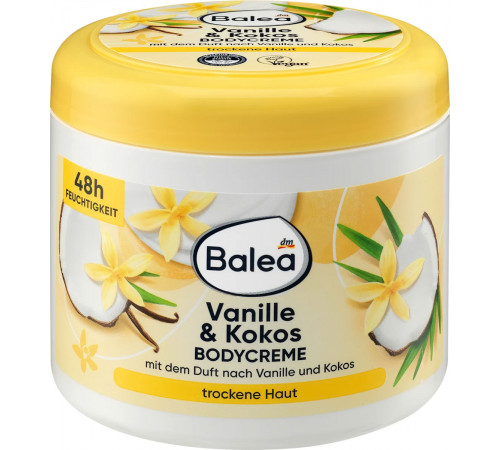 Крем для тіла Balea Vanille & Kokos для сухої шкіри 500 мл