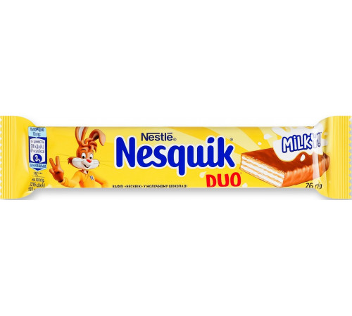 Шоколадний батончик Nestle Nesquik Duo 26 г Шоколадний батончик Nestle Nesquik Duo 26 г