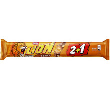 Батончик шоколадний Nestle Lion Арахіс і солона карамель 2+1 90 г