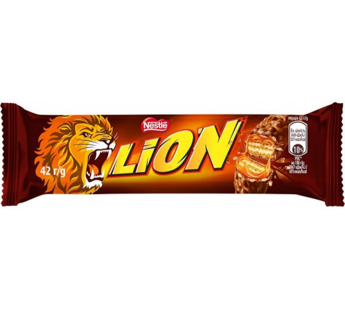 Батончик шоколадний Nestle Lion 42 г Батончик шоколадний Nestle Lion 42 г
