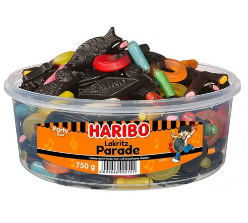 Желейки Haribo Lakritz Parade 750 г Желейки Haribo Lakritz Parade 750 г