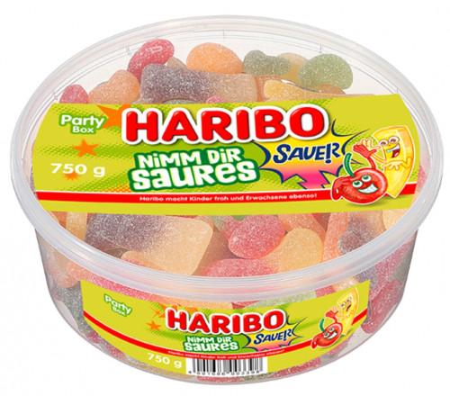 Желейки Haribo Saures 750 г Желейки Haribo Saures 750 г