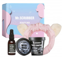 Подарочный набор женский Mr.Scrubber Pure & Detox (маска для лица 150 г + крем для лица 55 мл + повязка для волос)