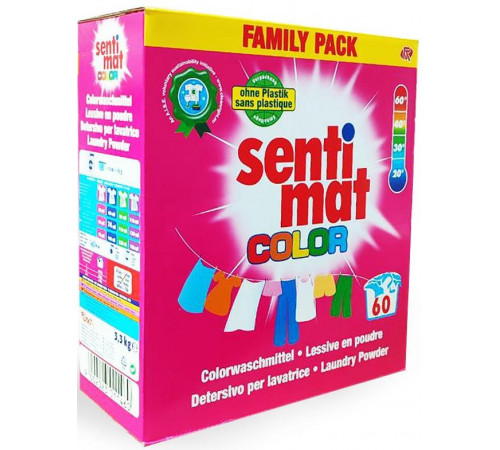 Пральний порошок Sentimat Color 3.3 кг 60 циклів прання