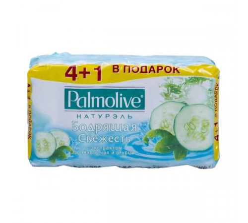 Мило Palmolive Натурель Збадьорююча свіжість з екстрактами зеленого чаю і огірка  5x70 г