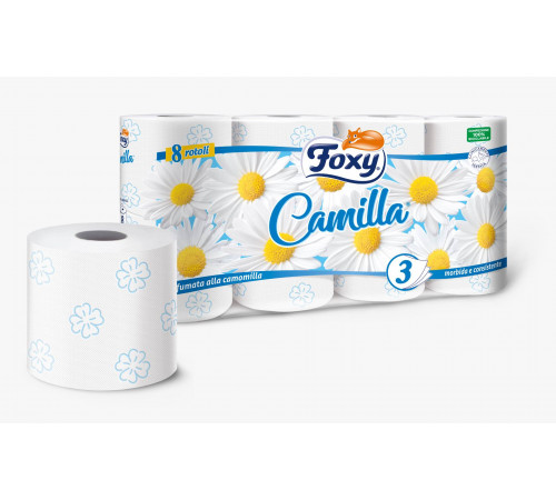 Туалетная бумага Foxy Camilla 3 слоя 8 шт