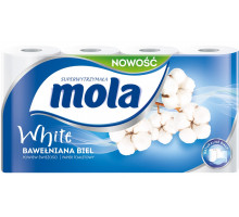Туалетная бумага Mola White 2 слоя 8 шт