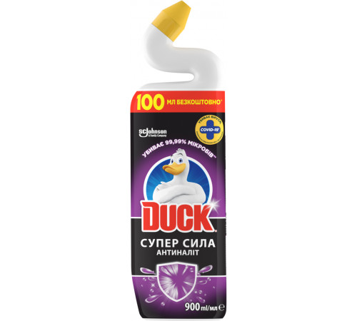 Засіб для унітазу Duck Суперсила Антиналiт 900 мл Засіб для унітазу Duck Суперсила Антиналiт 900 мл