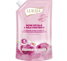Рідке крем-мило Luksja Rose petals & Milk proteins дой-пак 400 мл