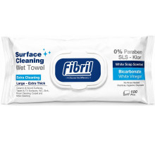 Вологі серветки для очищення поверхонь Fibril White Soap Scented 100 шт