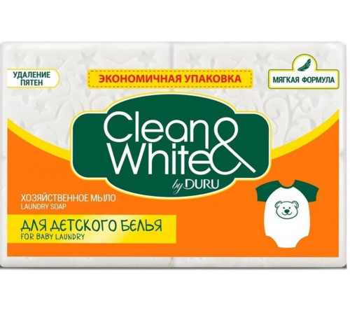 Мыло хозяйственное Duru Clean&White для Детского белья 4 х 120 г